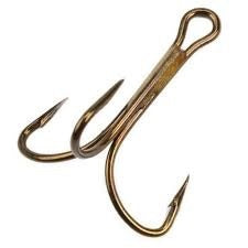 Mustad Treble Hook Bronze 25ct Size 8-0