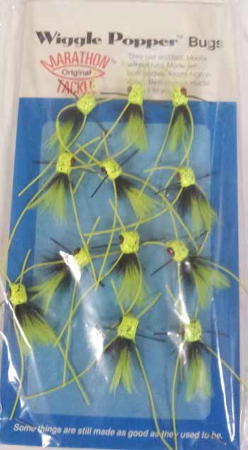 Betts Wiggle Popper Chartreuse Speckle Size 10 12-card