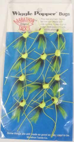Betts Wiggle Popper Chartreuse-Black Size 8 12-card