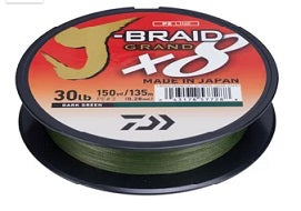 Daiwa J-Braid Grand 8X 150yd 50lb Dark Green