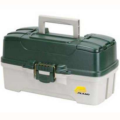 Plano 3-Tray Tackle Box Dk.Green Met.-Off White