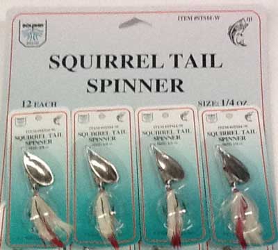 FJ Neil Squirrel Tail Spinners 1-4 White